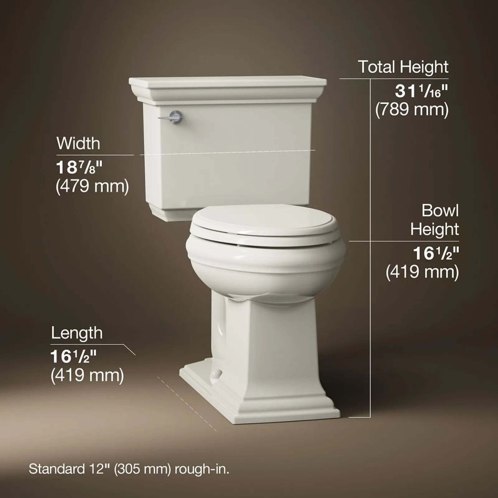ContinuousClean two-piece elongated toilet, 1.28 gpf^Kohler Online