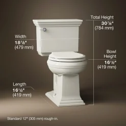 ContinuousClean two-piece round-front toilet, 1.28 gpf^Kohler Sale