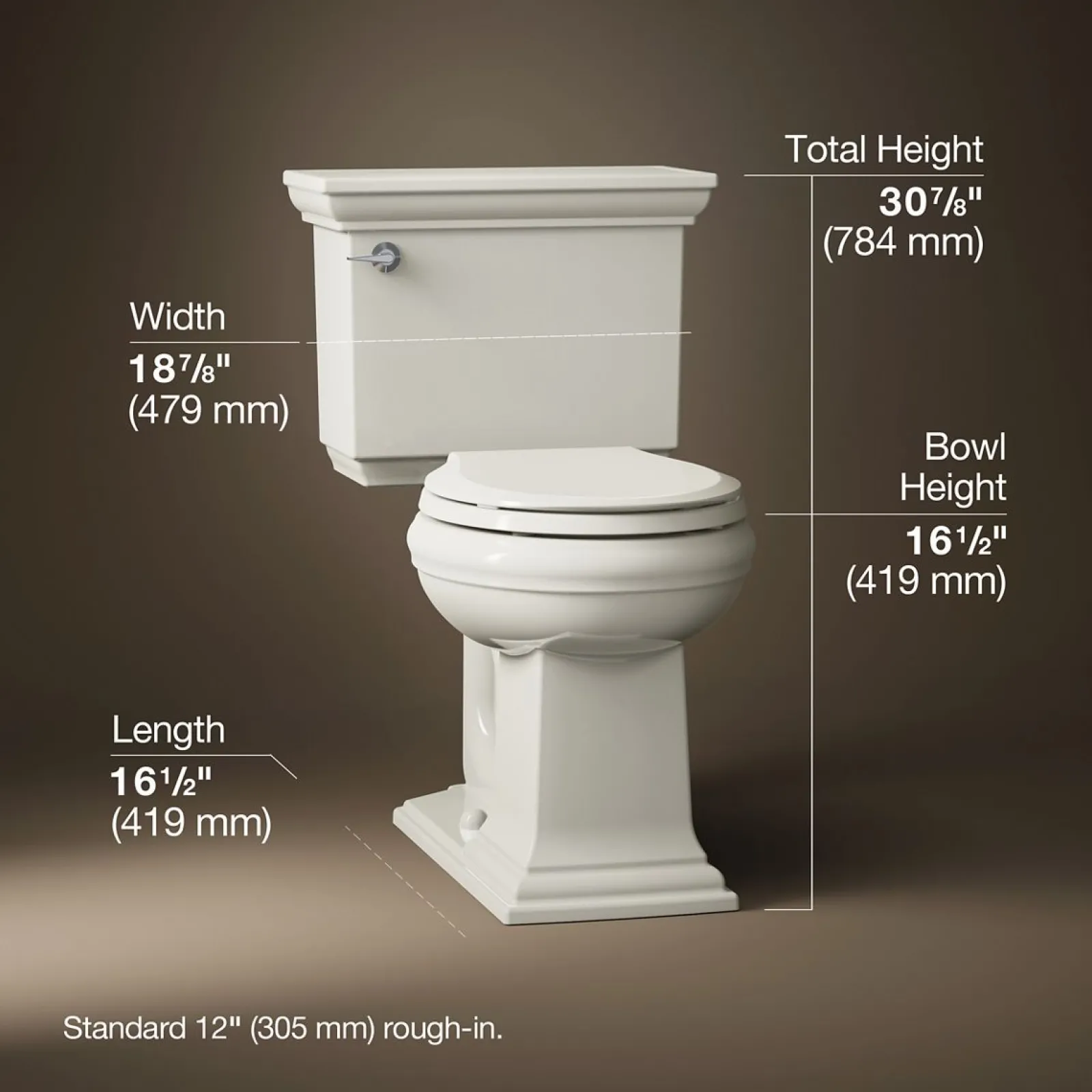 ContinuousClean two-piece round-front toilet, 1.28 gpf^Kohler Sale