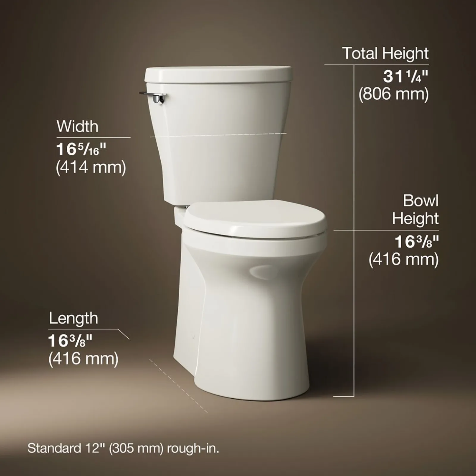 ContinuousClean XT two-piece elongated toilet with skirted trapway, 1.28 gpf^Kohler Outlet