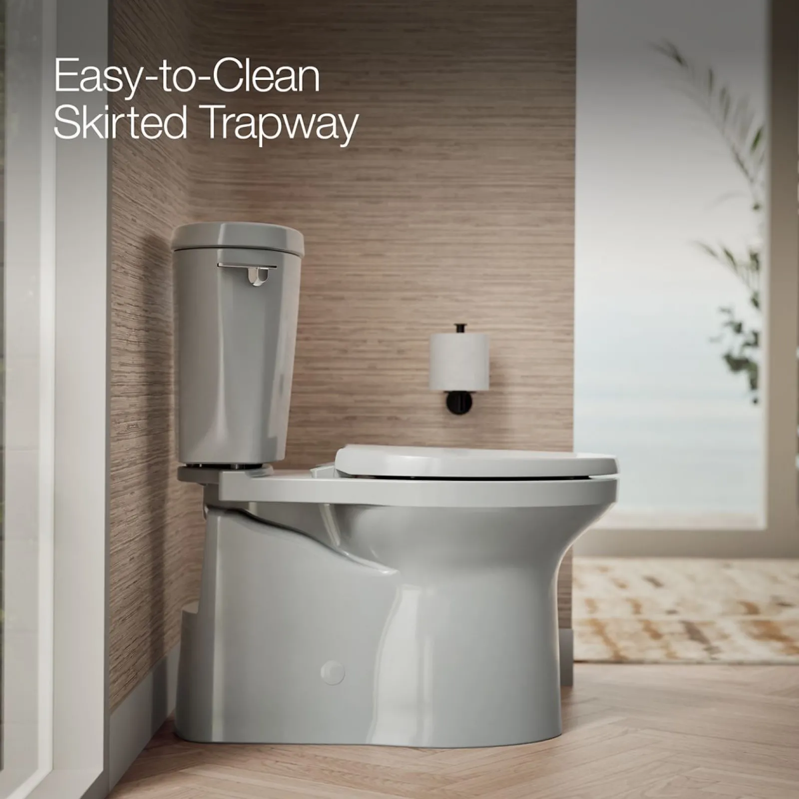 ContinuousClean XT two-piece elongated toilet with skirted trapway, 1.28 gpf^Kohler Outlet