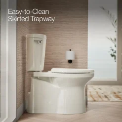 ContinuousClean XT two-piece elongated toilet with skirted trapway, 1.28 gpf^Kohler Outlet