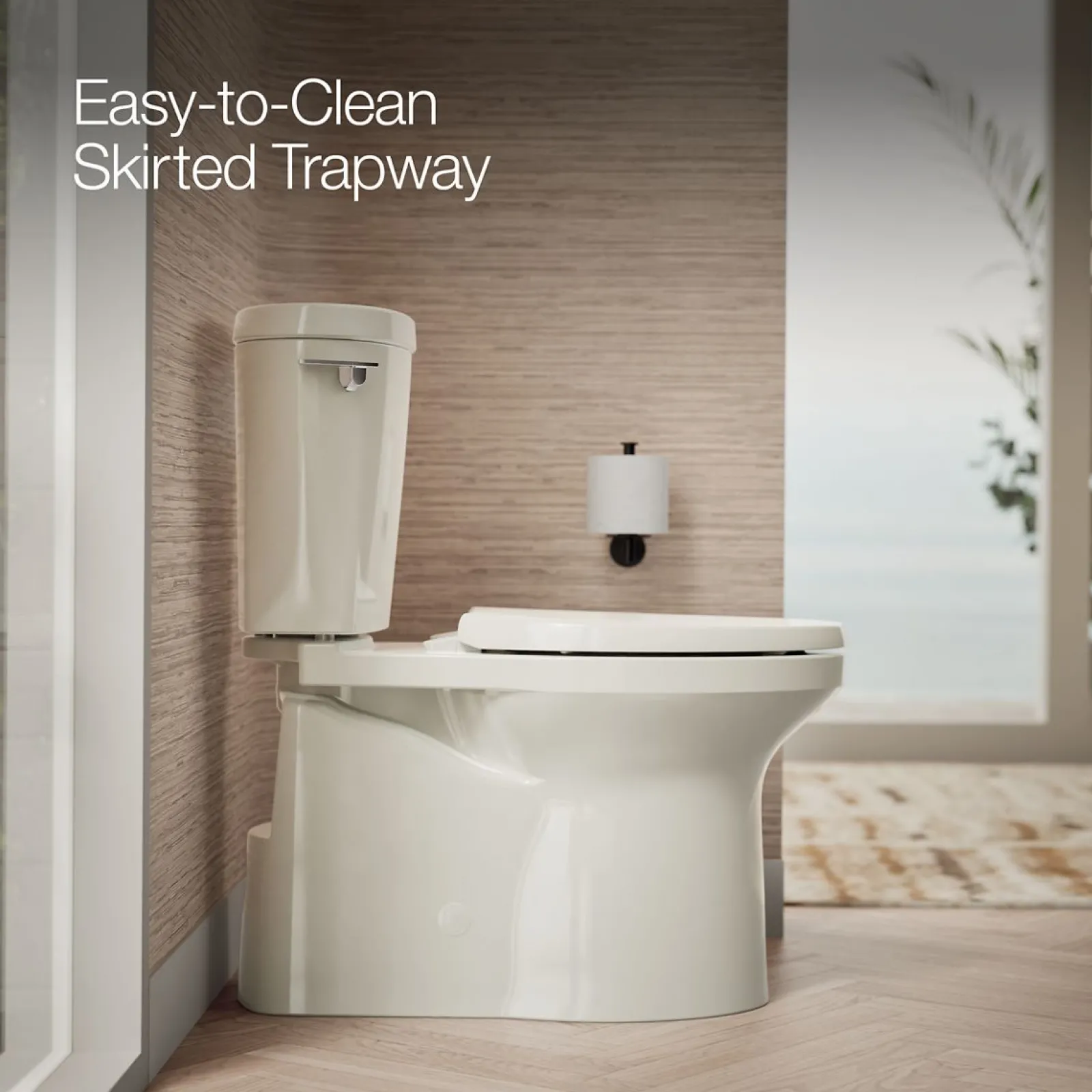 ContinuousClean XT two-piece elongated toilet with skirted trapway, 1.28 gpf^Kohler Outlet