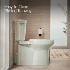 ContinuousClean XT two-piece elongated toilet with skirted trapway, 1.28 gpf^Kohler Outlet