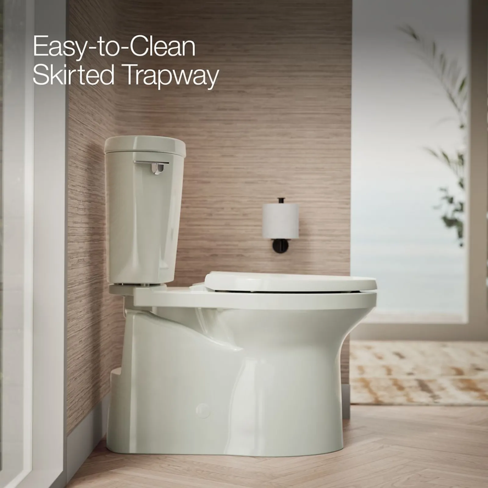 ContinuousClean XT two-piece elongated toilet with skirted trapway, 1.28 gpf^Kohler Outlet