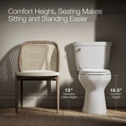 ContinuousClean XT two-piece elongated toilet with skirted trapway, 1.28 gpf^Kohler Outlet