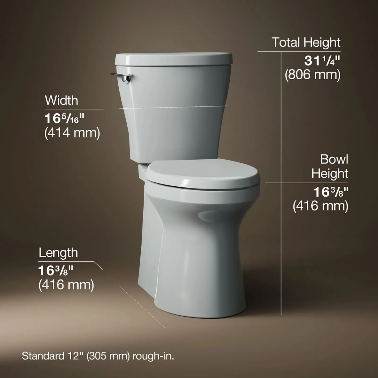 ContinuousClean XT two-piece elongated toilet with skirted trapway, 1.28 gpf^Kohler Outlet