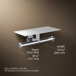 Covered double toilet paper holder^Kohler Hot