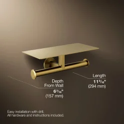 Covered double toilet paper holder^Kohler Hot