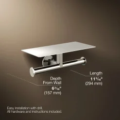 Covered double toilet paper holder^Kohler Hot