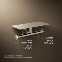 Covered double toilet paper holder^Kohler Hot