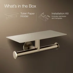 Covered double toilet paper holder^Kohler Hot