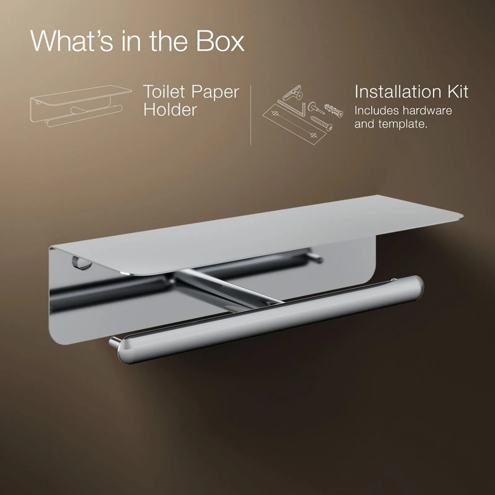 Covered double toilet paper holder^Kohler Hot