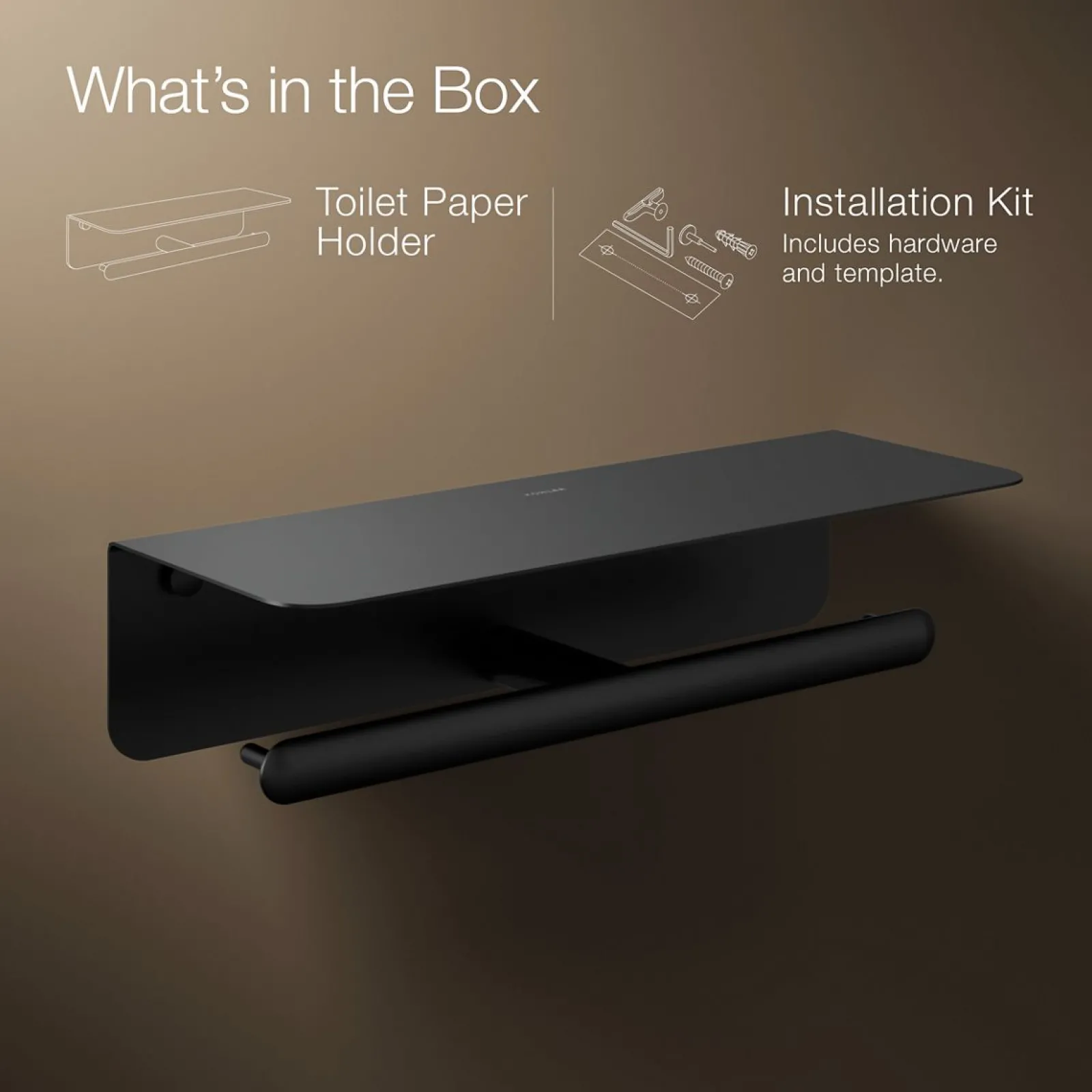 Covered double toilet paper holder^Kohler Hot