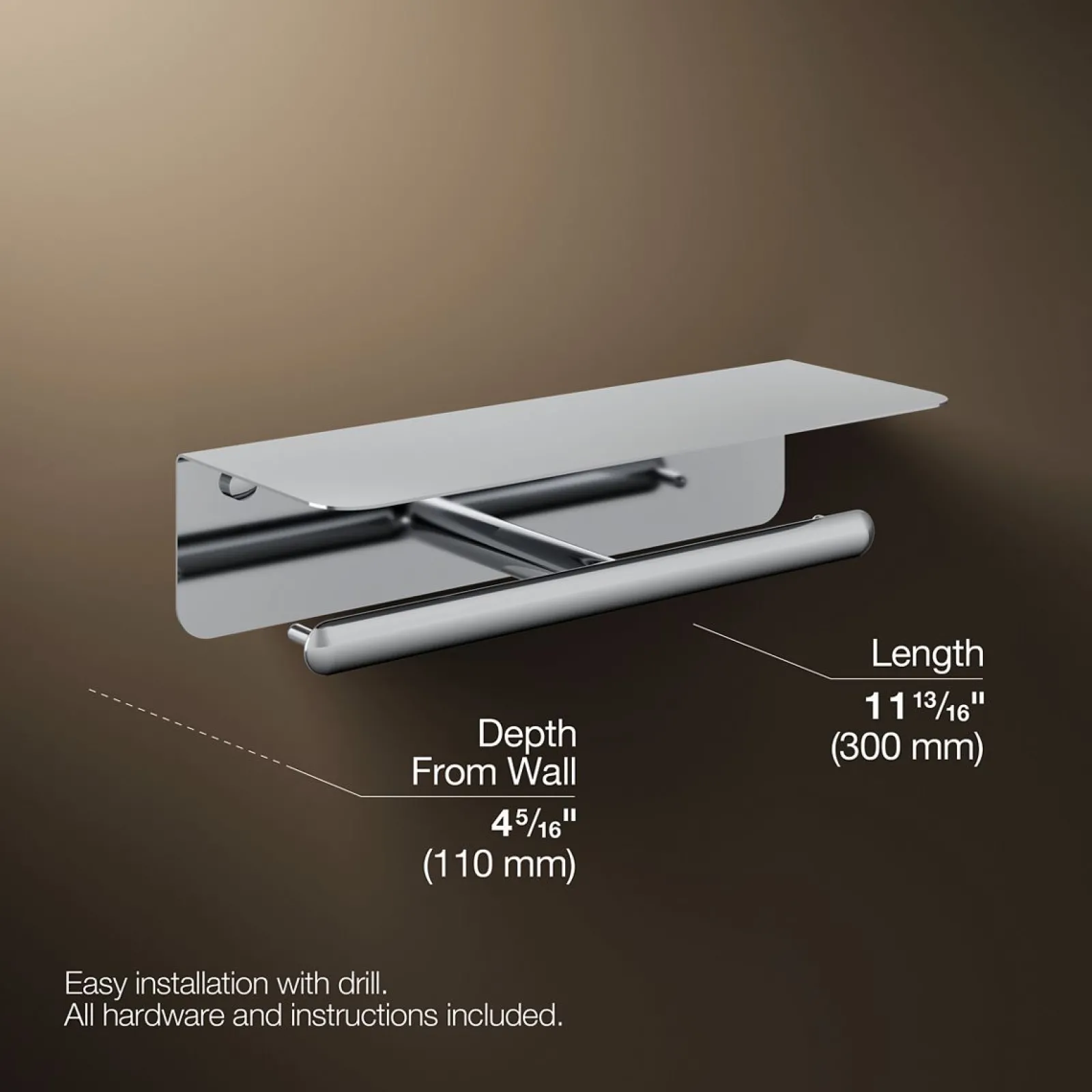 Covered double toilet paper holder^Kohler Hot