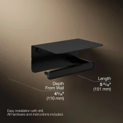 Covered horizontal toilet paper holder^Kohler New
