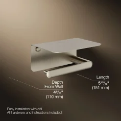 Covered horizontal toilet paper holder^Kohler New