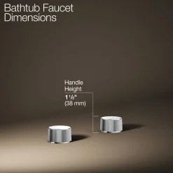 Deck-mount bath faucet handles with Oyl design^Kohler