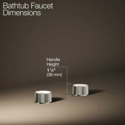 Deck-mount bath faucet handles with Oyl design^Kohler