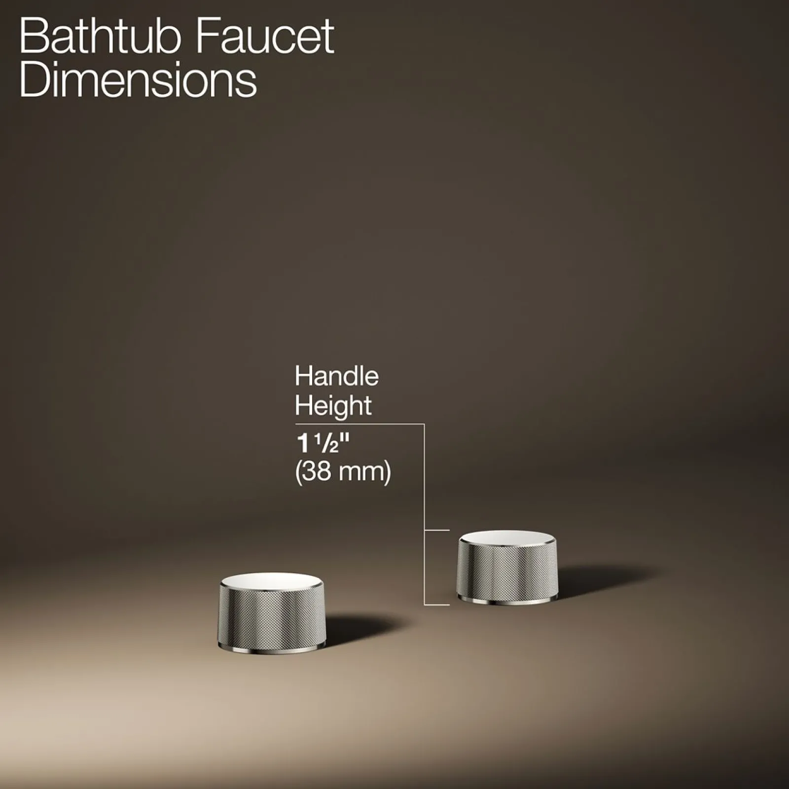 Deck-mount bath faucet handles with Oyl design^Kohler