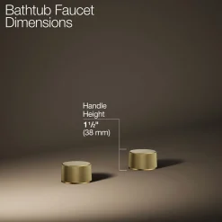 Deck-mount bath faucet handles with Oyl design^Kohler