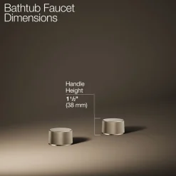 Deck-mount bath faucet handles with Oyl design^Kohler