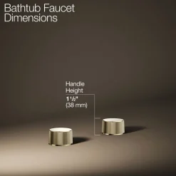 Deck-mount bath faucet handles with Oyl design^Kohler