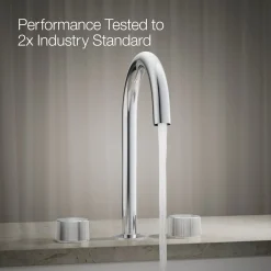 Deck-mount bath faucet handles with Oyl design^Kohler