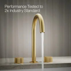 Deck-mount bath faucet handles with Oyl design^Kohler