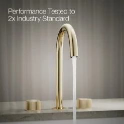 Deck-mount bath faucet handles with Oyl design^Kohler