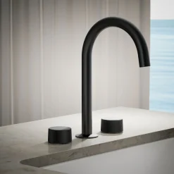 Deck-mount bath faucet handles with Oyl design^Kohler