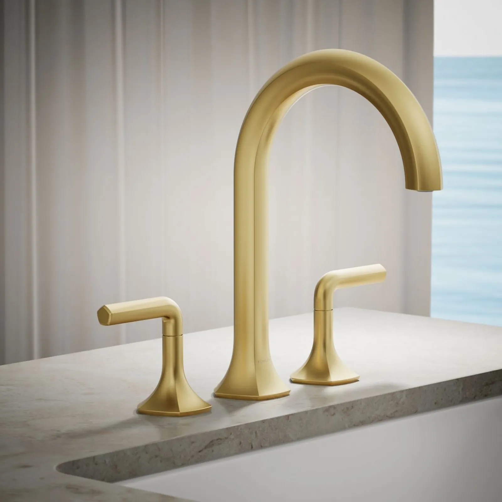 Deck-mount bath faucet handles with Lever design^Kohler Sale