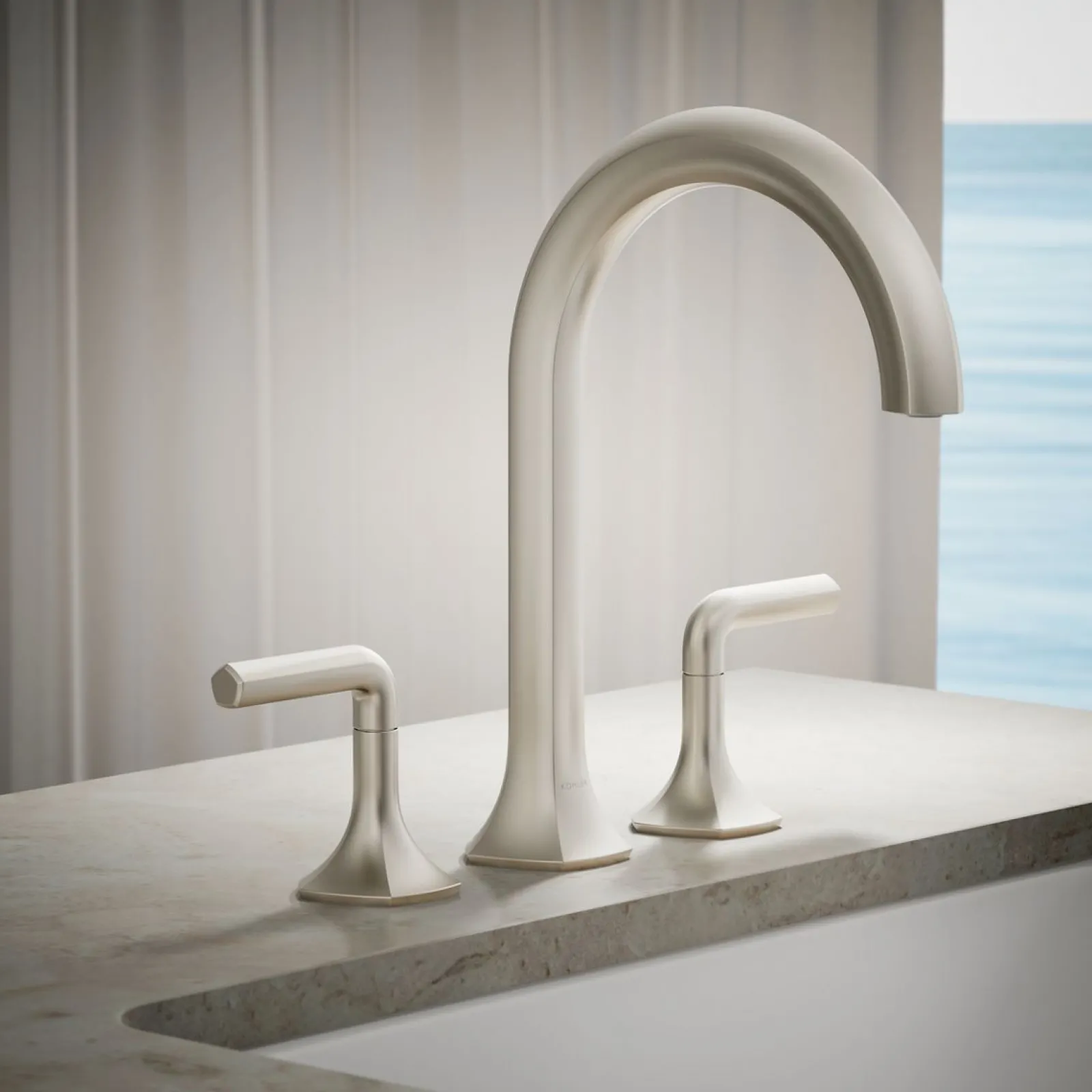 Deck-mount bath faucet handles with Lever design^Kohler Sale