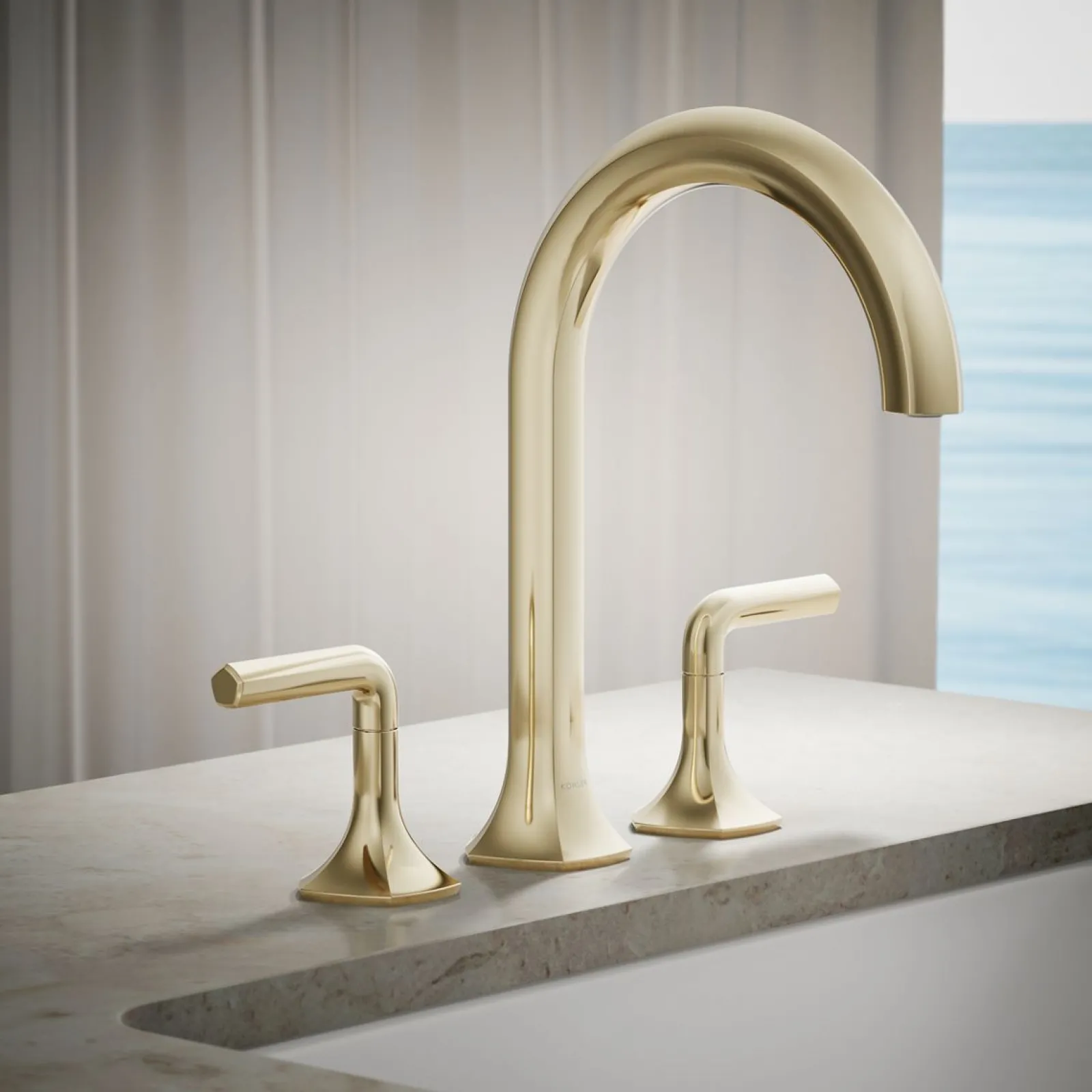 Deck-mount bath faucet handles with Lever design^Kohler Sale