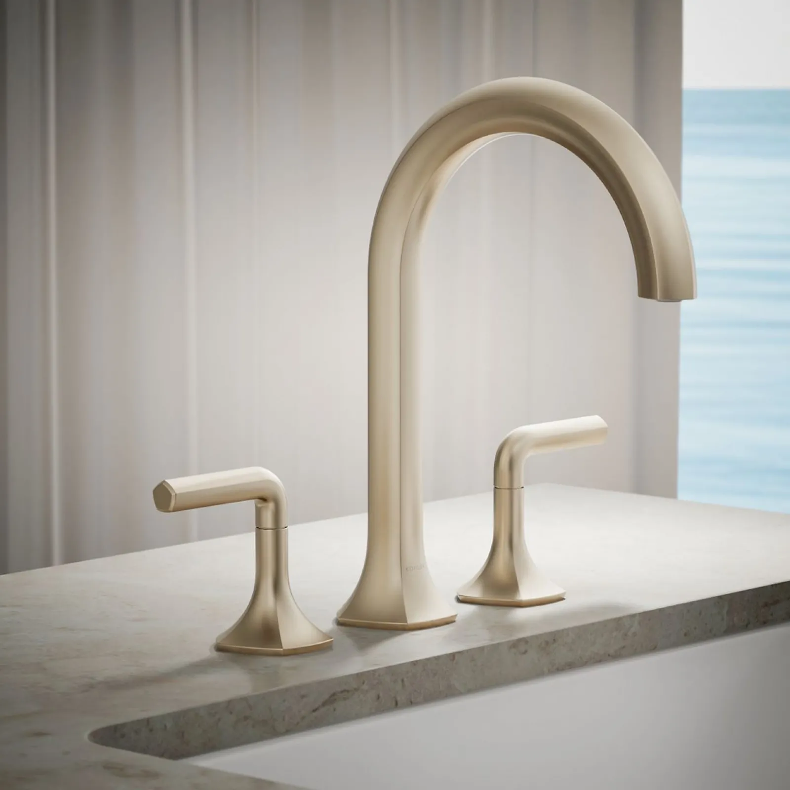 Deck-mount bath faucet handles with Lever design^Kohler Sale