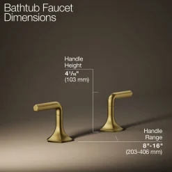Deck-mount bath faucet handles with Lever design^Kohler Sale
