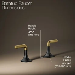 Deck-mount bath faucet handles with Lever design^Kohler Sale