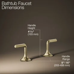 Deck-mount bath faucet handles with Lever design^Kohler Sale