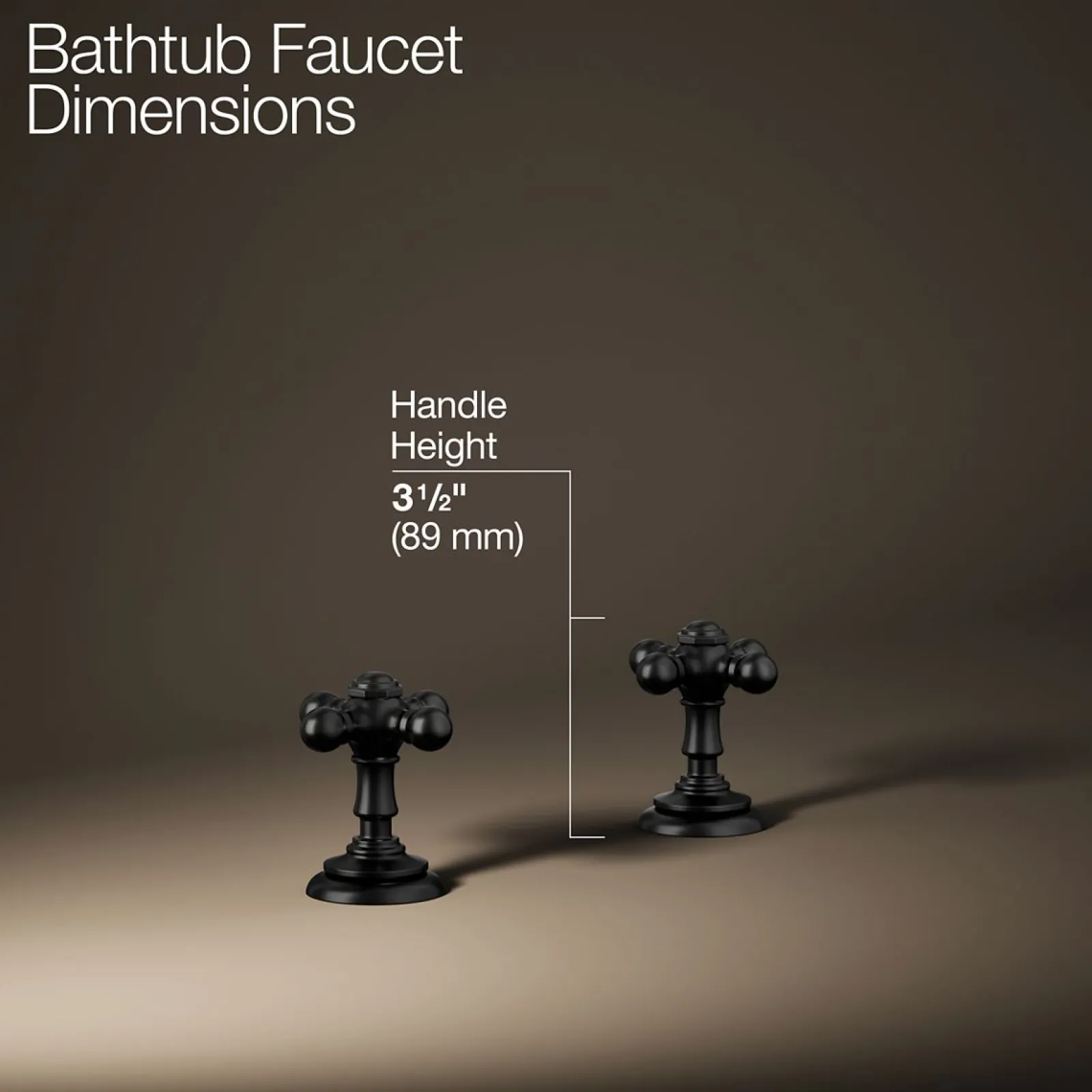 Deck-mount bath faucet handle trim with Cross design^Kohler
