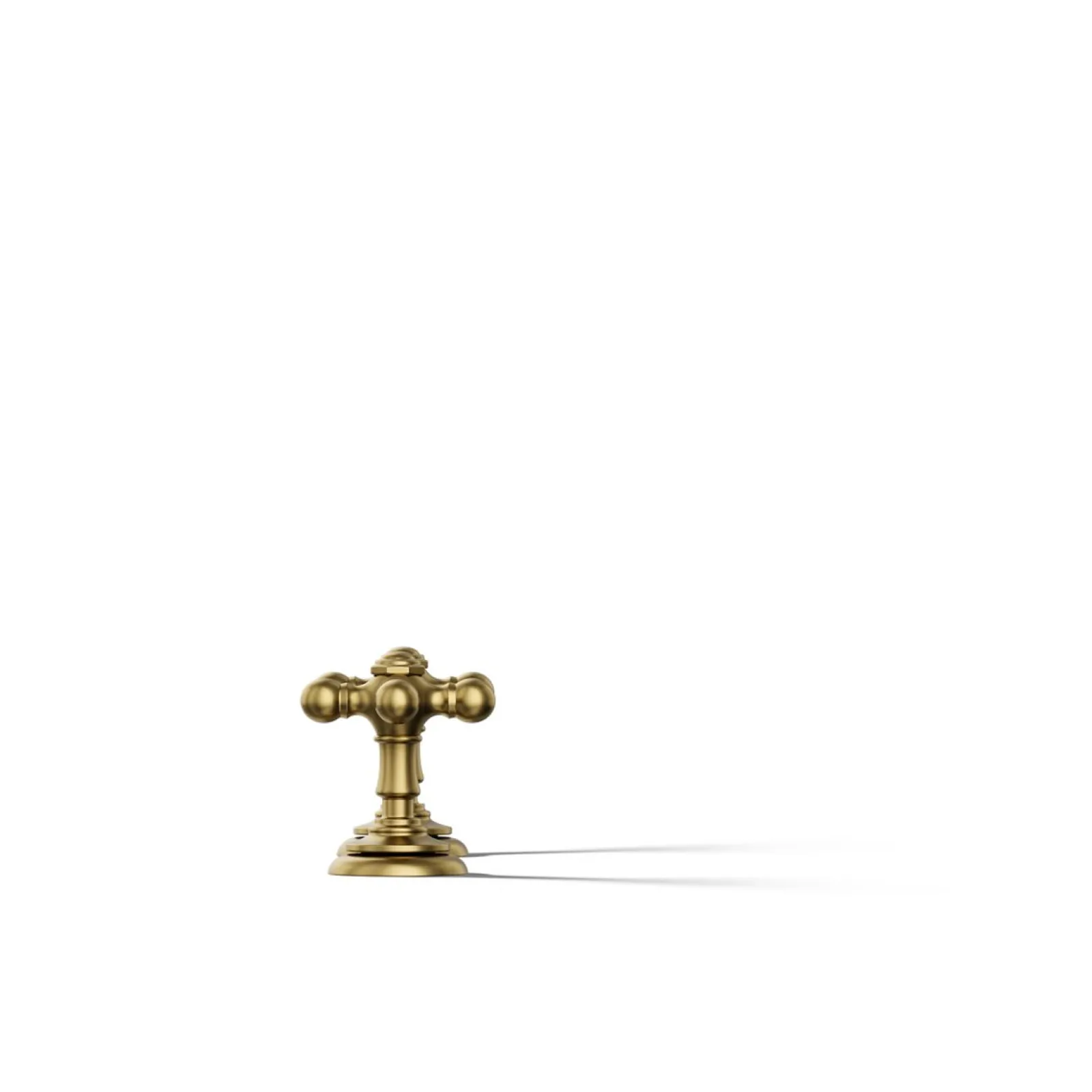 Deck-mount bath faucet handle trim with Cross design^Kohler