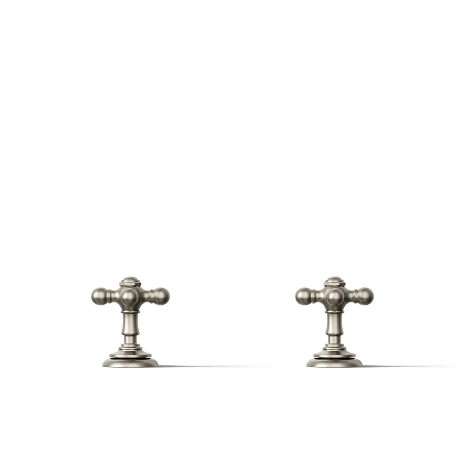 Deck-mount bath faucet handle trim with Cross design^Kohler