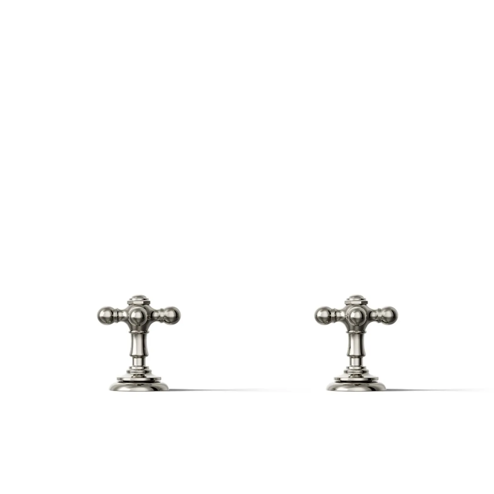 Deck-mount bath faucet handle trim with Cross design^Kohler