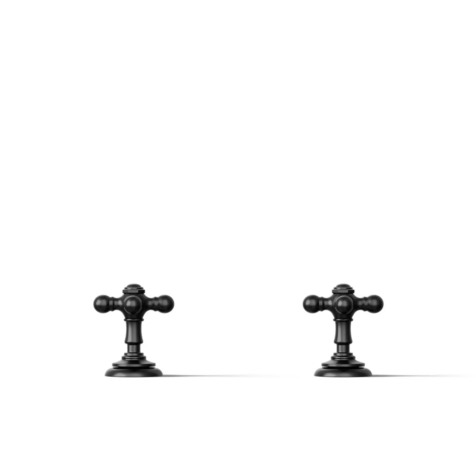 Deck-mount bath faucet handle trim with Cross design^Kohler