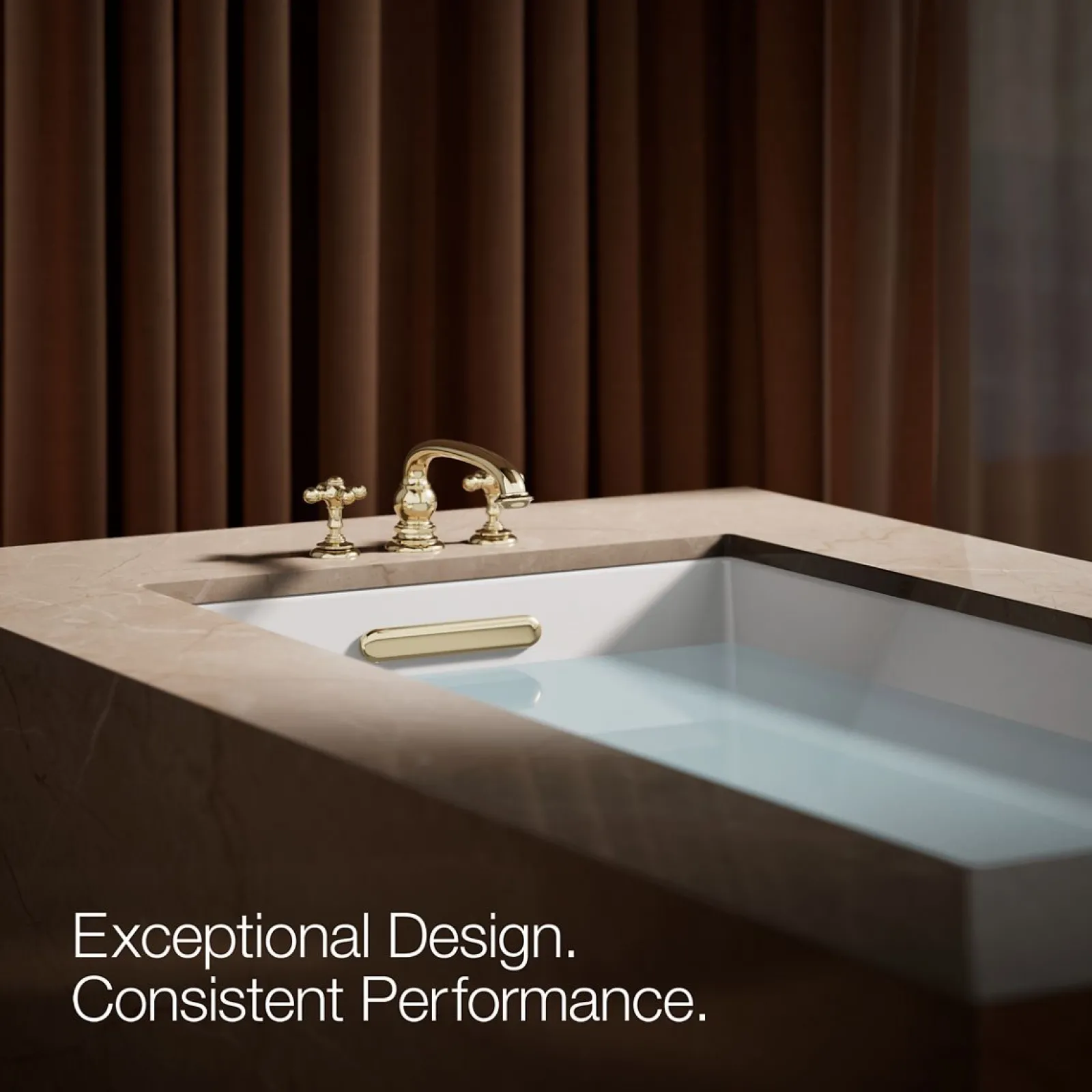 Deck-mount bath faucet handle trim with Cross design^Kohler