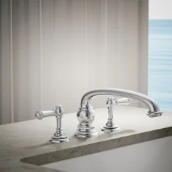 Deck-mount bath faucet handle trim with Lever design^Kohler New