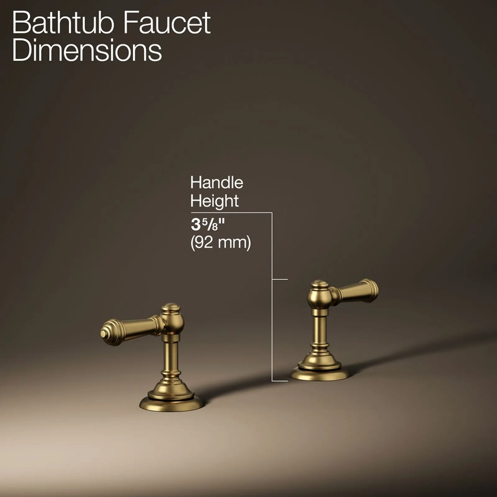 Deck-mount bath faucet handle trim with Lever design^Kohler New