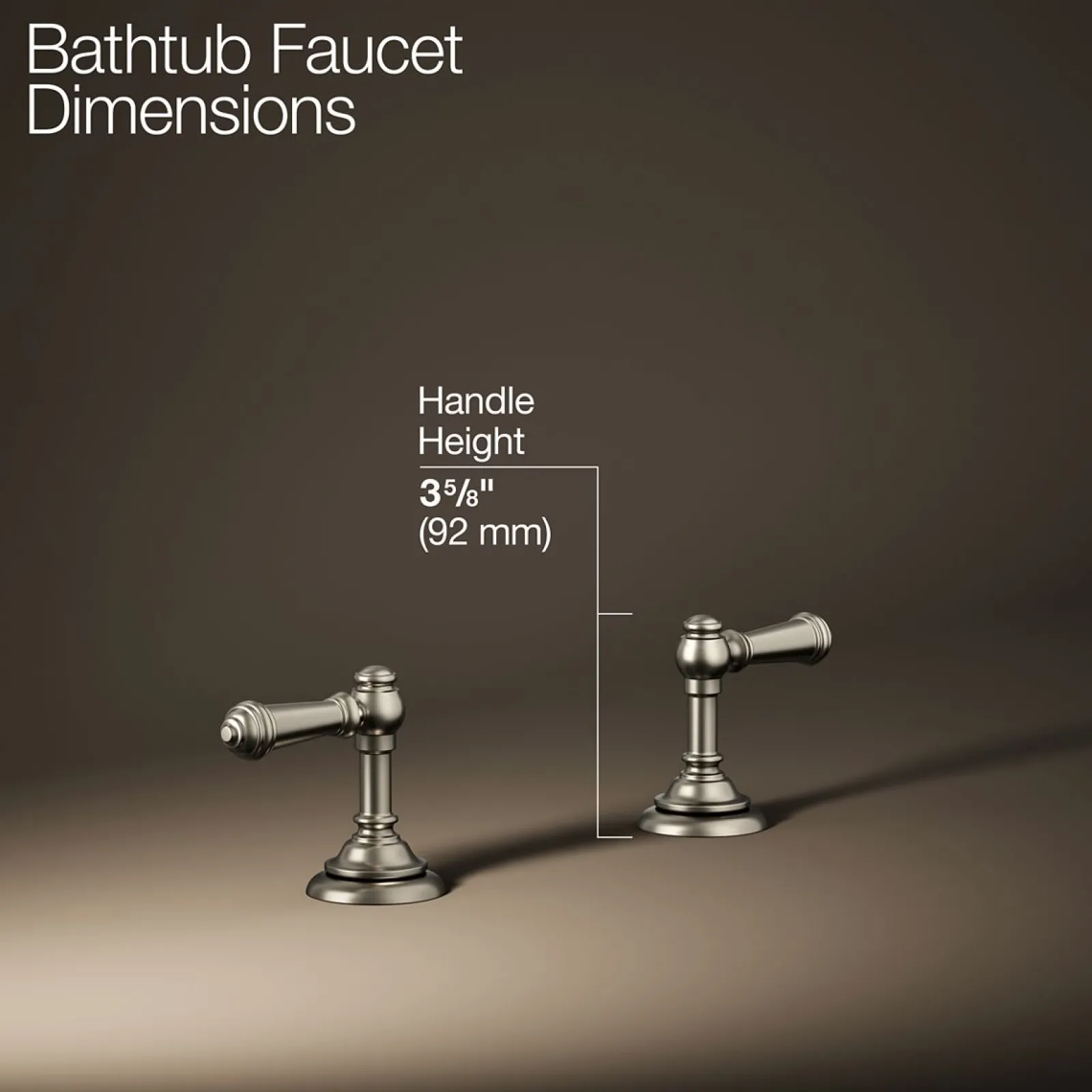 Deck-mount bath faucet handle trim with Lever design^Kohler New