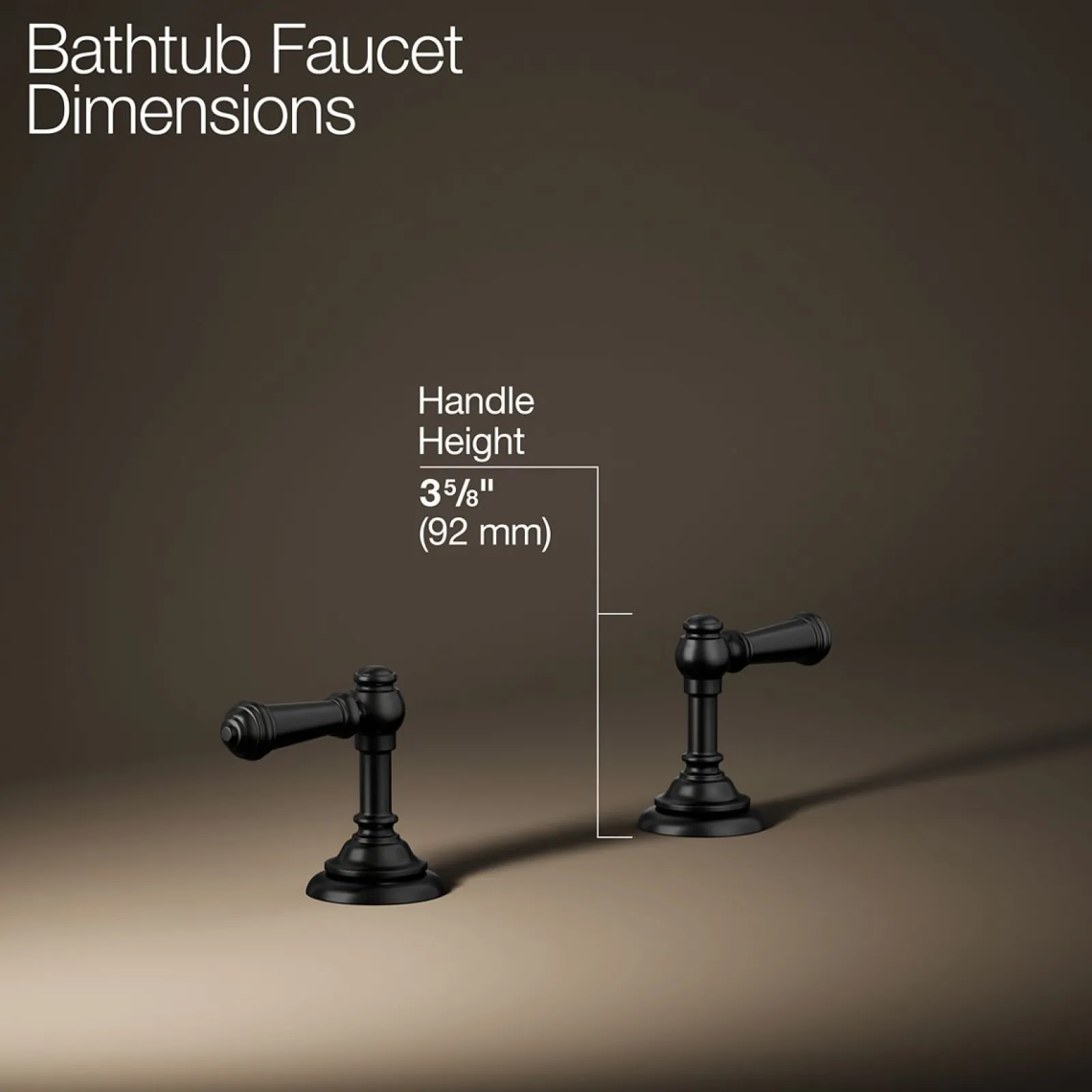 Deck-mount bath faucet handle trim with Lever design^Kohler New
