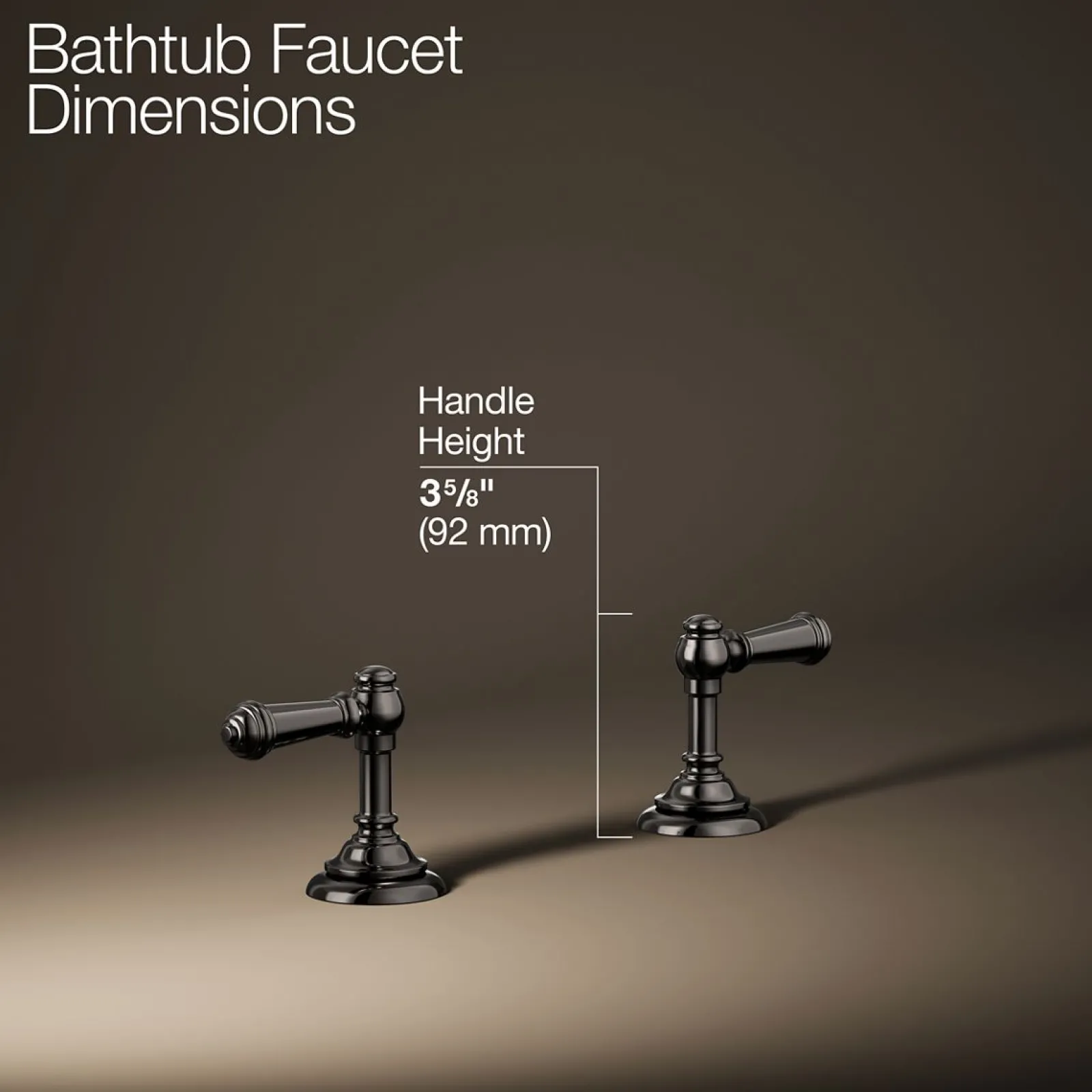 Deck-mount bath faucet handle trim with Lever design^Kohler New