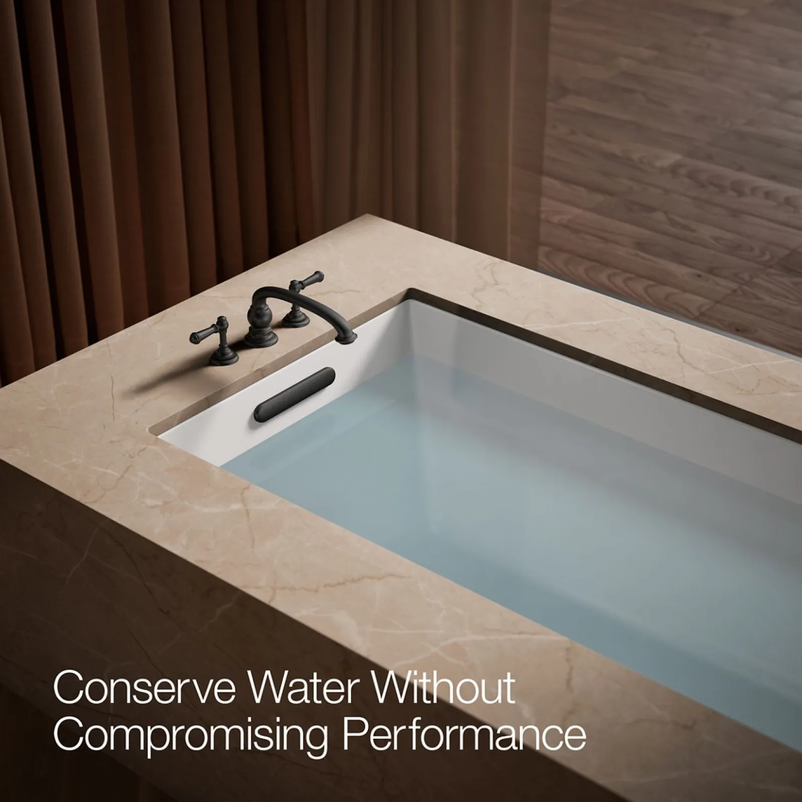 Deck-mount bath faucet handle trim with Lever design^Kohler New